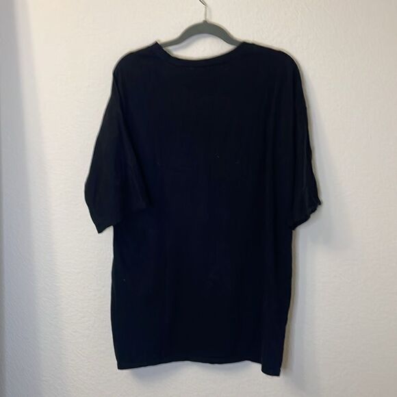 Tupac Ladies 100% Cotton Black Printed Short Sleeve T-Shirt Dress - size 8 - Picture 4 of 5